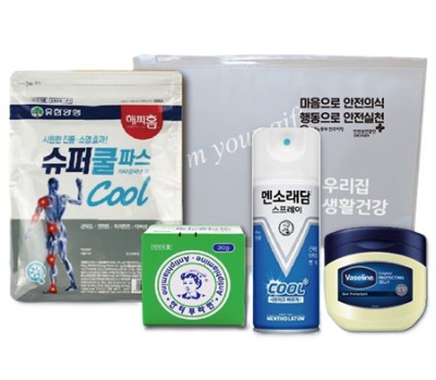 유한양행 구급키트 12호(쿨파스,안푸라민,멘소래담 쿨스프레이,바세린 4종세트)