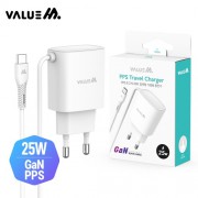 뉴에이커 25W PD3.0 고속충전 일체형 C타입 충전기 GAN25W