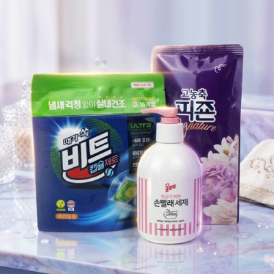 비트 캡슐세제 울샴푸 피죤 세탁세제 3종세트
