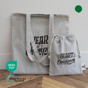 리사이클 그레이컬러 세트 (리사이클그레이컬러라이트에코백 + 그레이미르셔링컬러파우치)