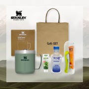 스탠리 캠프머그354ml 텀블러 세트1호 니치칫솔 가그린 카밀핸드크림 칫솔치약세트(쇼핑백포함)