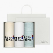 [송월타올] 새해복전등 3p 선물세트(쇼핑백)