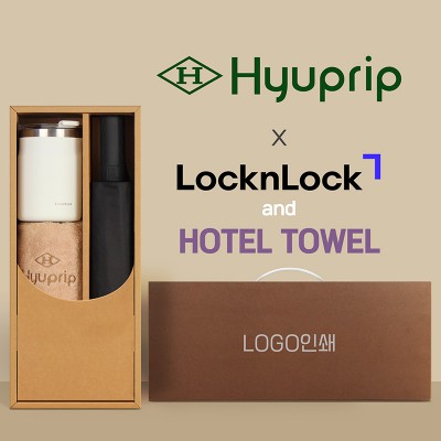 협립 3단60 슈퍼TEN(10K) 포뮬러타이어 고밀도 완전자동우산 +락앤락 메트로머그+협립40수호텔코마180타월-세트