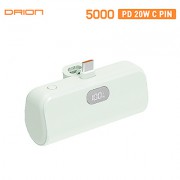 드리온 고속 C타입 도킹형 LCD 미니 보조배터리 5000mAh