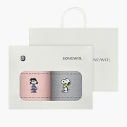 [송월타올] 스누피 프렌즈 2매 선물세트+쇼핑백 기념수건 답례품