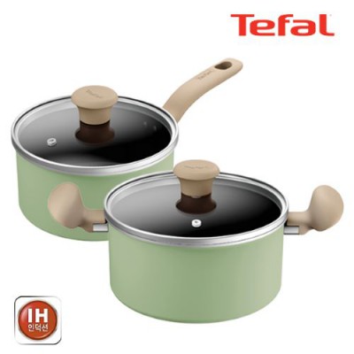 테팔 IH 인덕션 티타늄 루아 냄비 2종 세트 (편수냄비 18cm + 양수냄비 20cm)
