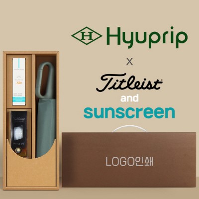 협립 3단 60 슈퍼 카라비너 완전자동우산 +선크림+타이틀리스트 골프공 3구-세트
