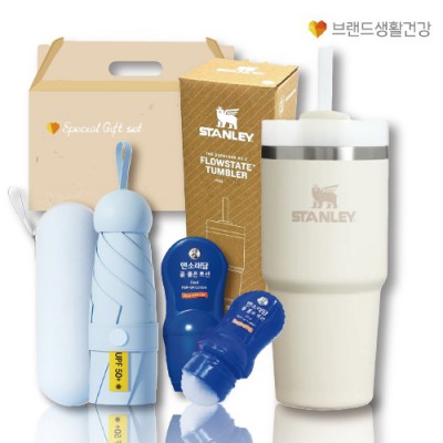 브생건47호(스탠리 퀜처591ml텀블러+5단 UV암막 양우산+멘소래담 롤온 로션)