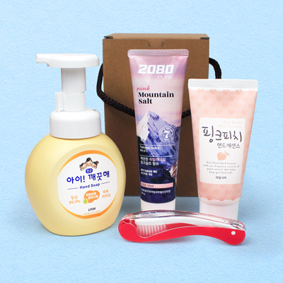 아이깨끗해 접이식칫솔 치약 4종세트