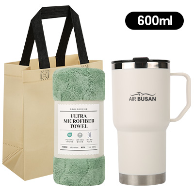매니시 텀블러 600ml  + 타올 선물세트