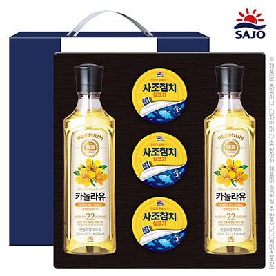 해표카놀라유2개 사조참치3개 5종 선물세트